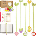 WaldyWop Crochet Kit for Beginners: 5 PCS Fruit Bookmarks Crochet Kits w/ 40% Extra Yarn, Accessories - Easy Video Tutorials & Instructions for Starter Adults - DIY Christmas Gift Set for Her Women