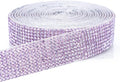 Novani Self Adhesive Rhinestone Ribbon, 0.78 Inch Wide 3 Yards 1 Roll, Purple Crystal Diamond Bling Strips for DIY Crafts, Home Decor, Clothing,Shoes, Car Decoration（Purple）