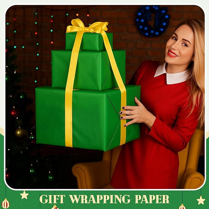 Qilery 500 Sheets Dark Green Tissue Paper Bulk for Gift Bags 20 x 30 Inch Acid Free Decoupage Packaging Wrapping Paper Sheets for Mardi Gras St. Patrick's Day Decoration DIY Crafts, Packing Supplies