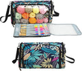 Crochet Bag Organizer, Large Capacity Yarn Storage Bag for Crocheting, Knitting Kit, Crochet Accessories, Easy to Carry, Sturdy and Has Tons of Storage, Knitting Gifts for Girls, Mum
