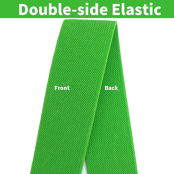 Green Knit Elastic Band for Sewing 1-1/2 inch 10 Yards -38mm Flat Heavy Stretchy Elastic Straps Elastic Band Spool for DIY Craft-Bedspread-Clothing-Pants Waistband-Wigs-Skirts- DIY Projects