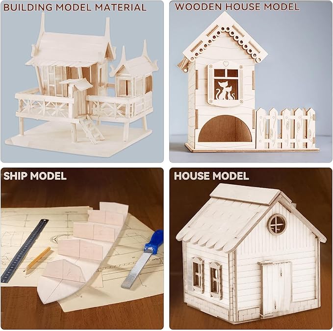 Plywood Board 20PCS 12" x8" x 1/12 inch Basswood Sheets Thin Wood Sheets Perfect for Arts Crafts School Projects and DIY Projects,Baltic Birch Sheets Perfect for Wood Burning…