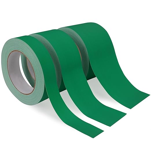 yeload Green Gaffers Tape 3 Pack - 1", 2", 3" - 90FT Waterproof, No Residue, Non-Reflective, Easy Tear - Multipurpose Gaff Tape for Photography, Filming, Stage, Production, Masking, Flooring, Gym