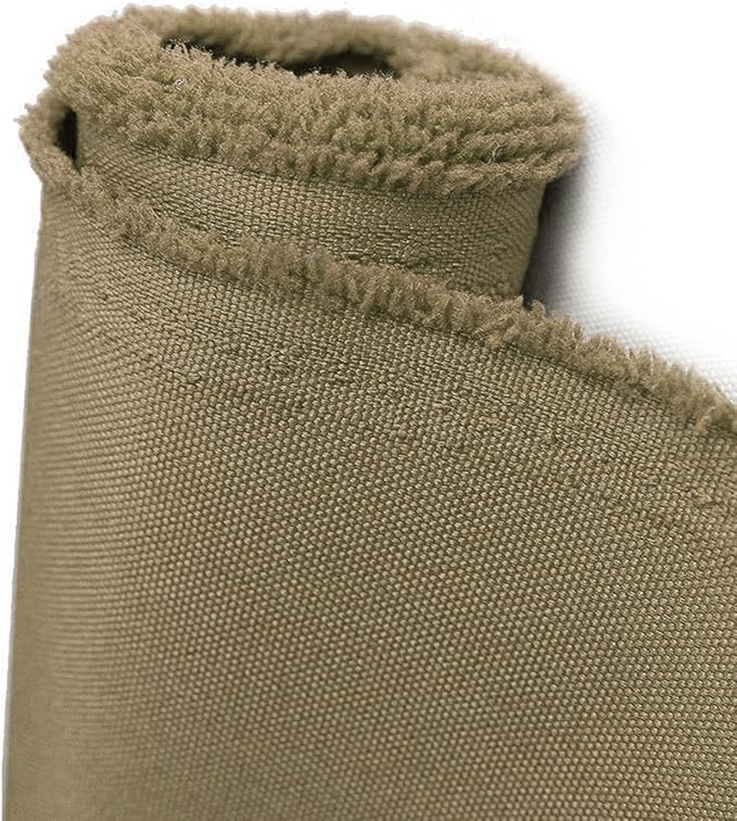 Waterproof Canvas Fabric by The Yard 600D Upholstery Cordura Fabric 58" Wide for Chairs Indoor Outdoor Water Resistant Canvas Polyester Material Sewing DIY Cloth, 5 Yards Khaki