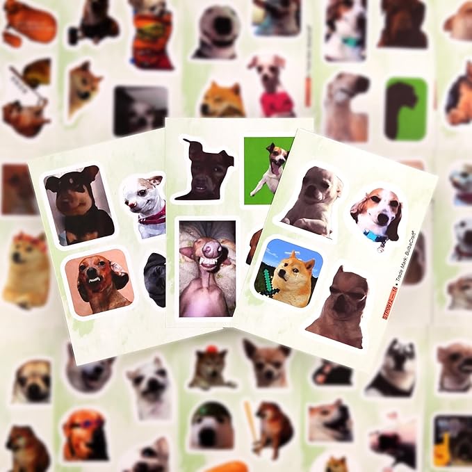 BulbaCraft Funny Dog Meme Stickers, Dog Gifts, Gifts for Women & Men
