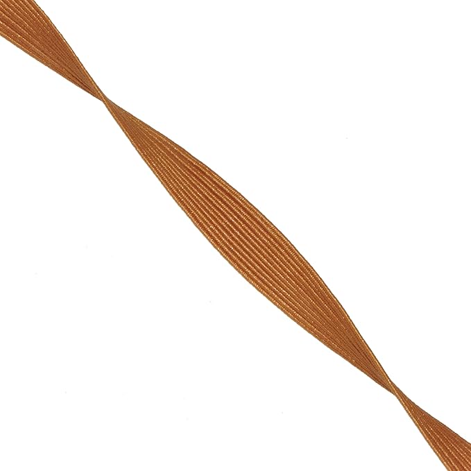 Mandala Crafts 12mm 20 Yds Roll of Russet Brown Elastic Bands for Sewing - 1/2 Flat Elastics Cord - 1 2 Inch Braided Stretch Straps for Crafting