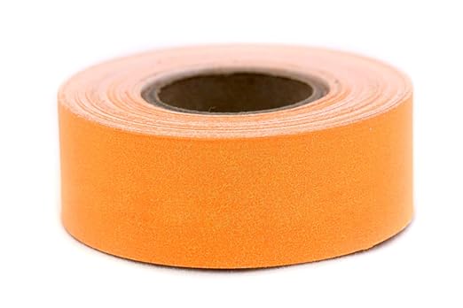 ChromaLabel 1 inch Clean Remove Color Code Labeling Tape, 500 inch Roll, Orange