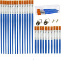 50 Pcs Boxed Paint Brushes, Washable Flat and Round Art Brushes, Suitable for Student, Teaching and Craft Detail Painting, Graffiti, Watercolor Painting and face Painting (Flat Head)