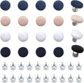 20sets 4 Colors Baseball Cap Top Button Replacement, Replacement Hats Buttons, Cotton Hat Button Replacement for Repair, Production, Clothing Sewing