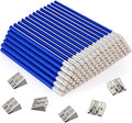 Fainne 102 Pcs Bulk Thick Jumbo Graphite Pencils Set 96 Fat Giant Large Pencils and 6 Sharpeners Enhanced Grip for Art Drafting Writing Drawing Office and Home Use(Blue,Round)