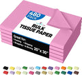 Party Solids Pink Tissue Paper for Gift Bags - 20" X 30" Bulk Tissue Paper Pink 480 Sheets - 10lb Newsprint for Packing, Birthday Gift Box Filler, Packing Supplies for Moving Supplies