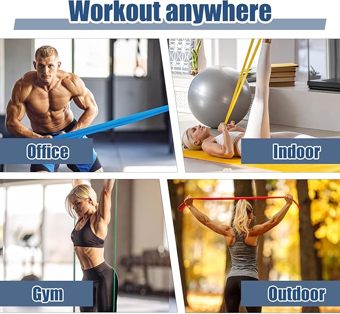 8pcs Pull Up Assistance Bands Set 5pcs Resistance Bands & 2pcs Thin Pull Up Band & Cloth Bag Gym Exercise Workout Band for Men Working Out Stretching Physical Therapy Muscle Training Shape Body