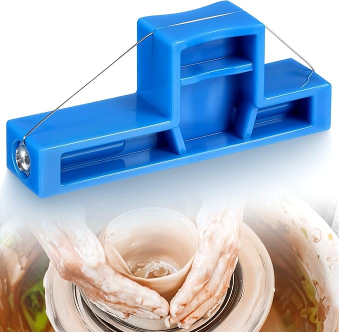 Mabor Angle Clay Wire Cutter Small Steel Wire Bevel Cutting Tool Flexible Pottery Angle Clay Trimming Tools Pottery Cutter Tool for Ceramic Sculpting 2.7 x 1.1 Inch