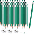 36 PCS Checking Pencils Erasable Colored Pencils with Eraser Pre-Sharpened 2 HB for Checking, Grading, Tests & Office/School Supplies(Green)