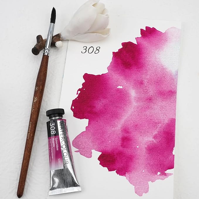 PHOENIX Professional Watercolor Paint Single Tube - 0.47 Fl Oz / 14ml - Quinacridone Magenta