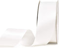 YAMA Double Face Satin Ribbon - 1 1/2 Inch 25 Yards for Gift Wrapping Ribbons Roll, White
