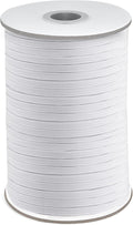 Coopay 200 Yards Length 1/4" Width Elastic Bands Flat Elastic Cord Rope Heavy Stretch Spool Knit for Sewing DIY Projects, Arts & Crafts (White, 1/4 Inch)