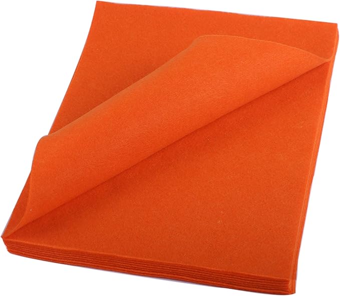 YYCRAFT Craft Soft Felt Sheets 9 Inch X 12 Inch - 24 Pcs Pack, Orange