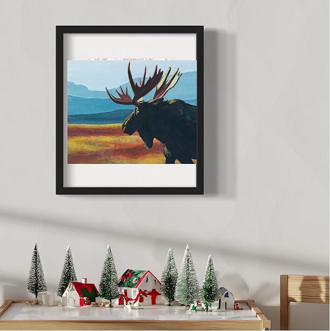 DIY Art Painting Kit for Adults – Learn to Paint Moose with Video Tutorials – 9 Pieces Acrylic Paint Set for Adults –Perfect Christmas Crafts & Holiday Gifts for Art Lovers