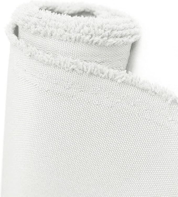 Waterproof Canvas Fabric by The Yard 600D Upholstery Cordura Fabric 58" Wide for Chairs Indoor Outdoor Water Resistant Canvas Polyester Material Sewing DIY Cloth, 3 Yards White