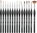 15PCS Detail Paint Brushes Set,Miniature Paint Brushes for Fine Detailing, Art Painting, Micro Detail Paint Brush for Acrylics,Oils, Watercolors,Paint by Number,Models,Face, Nail,Craft,Figurine