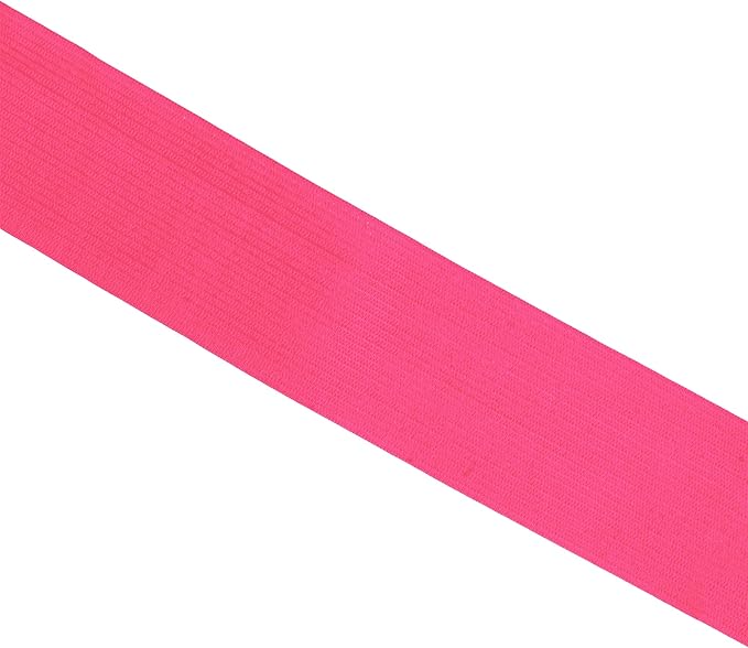 Mandala Crafts Wide 2 Inch Hot Pink Elastic Bands Spool for Pants Waistbands Sewing and DIY Crafts, 25 YD Stretchy Flat Fabric Strap Knit Elastic Band for Wig