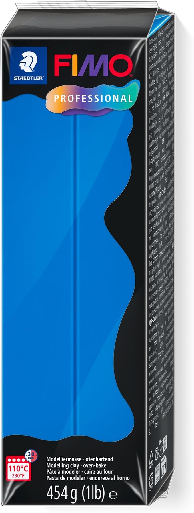 STAEDTLER 8041-300 FIMO Professional Oven-Hardening Polymer Modelling Clay, 454g - True Blue (Single Block)