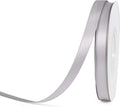 YAMA Silver Double Face Satin Ribbon 3/8 Inch 25 Yards Silver Ribbon for Gift Wrapping Ribbons Decorations DIY Crafts Arts