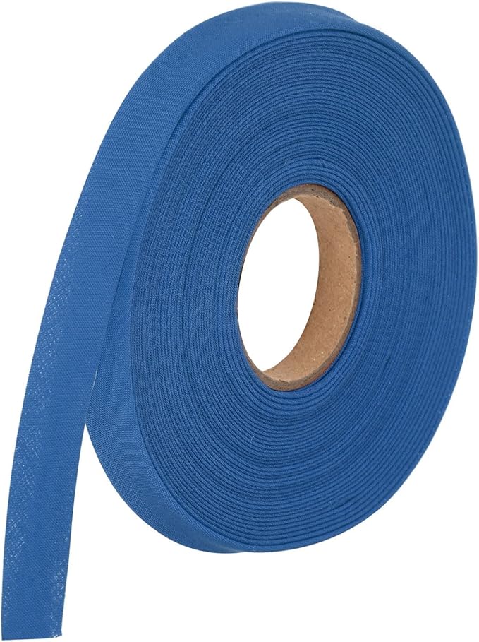 MECCANIXITY 1/2 Inch Double Fold Bias Tape Polyester Continuous Bulk Bias Tape for Sewing,Seaming Quilting Hemming Binding Crafts (Dark Blue 10 Yards)