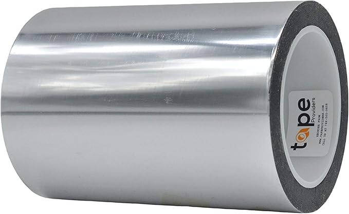 MAT Metalized Polyester Mylar Film Tape, Silver - 6 inch x 72 yds. Decor Tape for Detailing Accent Wall, Graphic Arts, Car and Boat Trim - Vibrant Mirror Like Finish