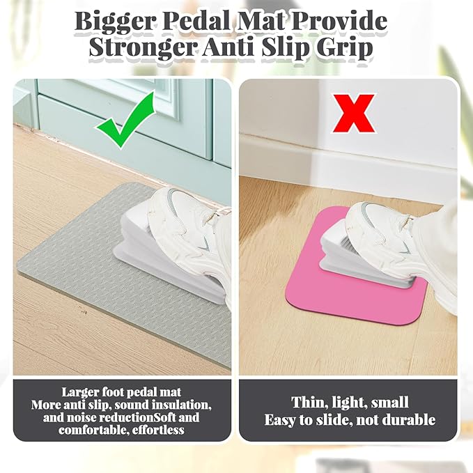 2 Pcs Sewing Machine Muffling Mat Pedal Sewing Mat Reduce Vibrations Noise No Slip Machine Accessories for Quilting(15'' X 20'' and 9'' X 14'',Gray)
