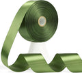60 Yards Olive Green Satin Ribbon 1-1/2 Inch, Solid Polyester Fabric Ribbon for Gift Wrapping, Crafts, Flower Bouquet, Wedding, Baby Shower, Festival, Christmas, Halloween