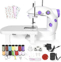 EASYBERG Mini Sewing Machine for Beginners, Dual Speed Easy Automatic Sewing Machine with Expansion Table and Sewing Tool, Suitable for Family and Travel