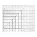 Slotted Quilting Ruler Acrylic 17.7x21.9in, XL Non-Slip Precise Quilting Template, Professional Sewing Quilt Strip Ruler for Fabric Strip, Cutting, Sewing, Crafting, Patchwork