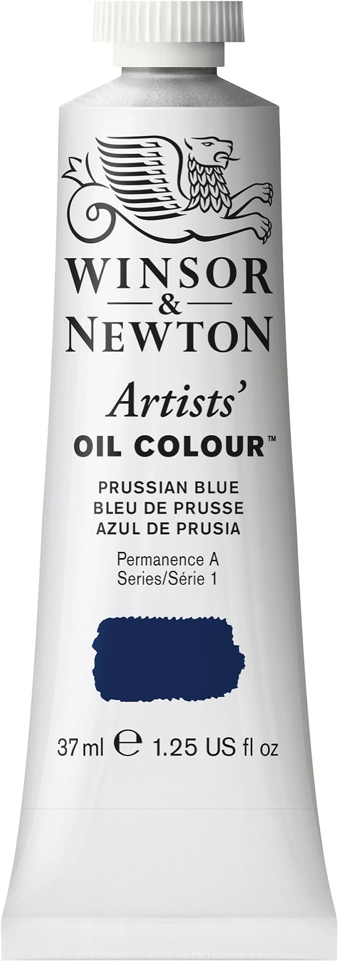 Winsor & Newton Artists' Oil Color, 37ml (1.25 oz) Tube, Prussian Blue
