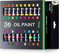 Ohuhu Oil Paint Set, 36 Oil-Based Colors, 12ml/0.42oz x 36 Tubes Non-Toxic Oil Painting Set Supplies for Canvas Painting Artist Kids Beginner Adult Classroom Student Art Supplies Gift DIY