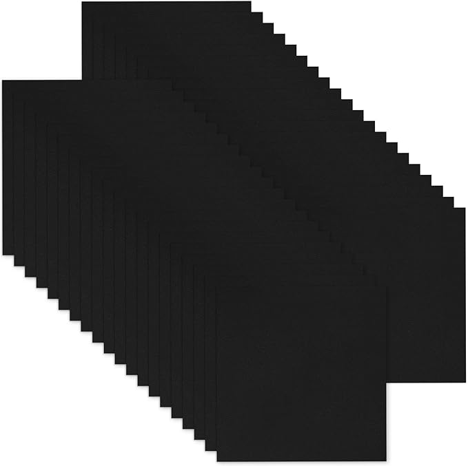 Breling 20 Pcs 10 x 10 Inch Cotton Fabric Bundle Squares Precut Fabric Squares for Sewing Making Quilts for Craft Lovers (One Size,Black)