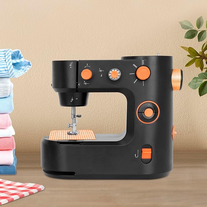 Sewing Machine,110v Dual Pattern Compact Sewing Machine Super Utility Stitch Sewing Machines Beginner Mini Tailoring Machineries with Led Light for Beginners Diy Crafts Fabric Projects