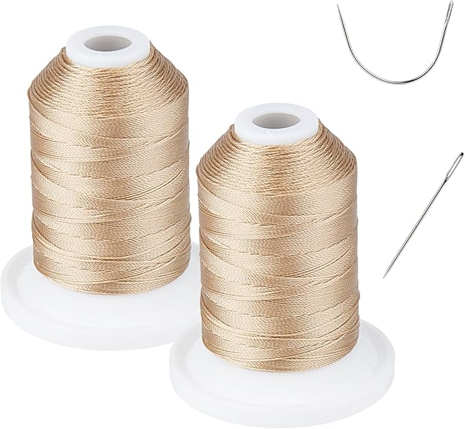 UV Resistant - Simthread 100% Polyester Bonded Thread Tex 69 (12wt) - 250 Yards x 2 Spools NP-Buff