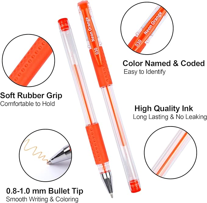 Lelix Gel Pens, 120 Pack Gel Pen Set, 60 Unique Colors with 60 Refills for Adults Coloring Books Drawing Doodling Crafts Scrapbooking Journaling