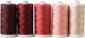 Connecting Threads 100% Cotton Thread Sets - 1200 Yard Spools (Set of 5 - Dusty Reds)