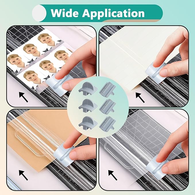 6 Pcs 157400-1001 Paper Trimmers Blades Replacement for Fiskars Blades, Compatible with 12" Portable Paper Cutter Style I Blade 1968701005, Grey