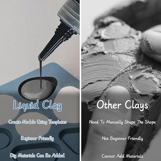Liquid Polymer Clay Black 4.2oz, Liquid Clay for Polymer Clay Oven-Bake, for DIY Enthusiasts, Easy to Shape & Multi-Mold Compatible