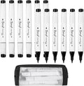 Bianyo 12 Black Alcohol Markers, Dual Tip Fine & Chisel Art Markers for Drawing, Sketching, Outlining & Highlighting