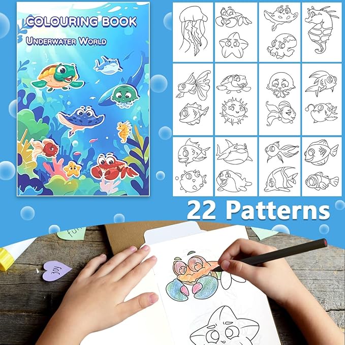 Rainbow Pencils Set 14Pcs with Coloring Book, Thicker Colored Pencil Sturdy Black Wood Art School Supplies, Gift for Kids Boys Girls Christmas Stocking Stuffers Birthday