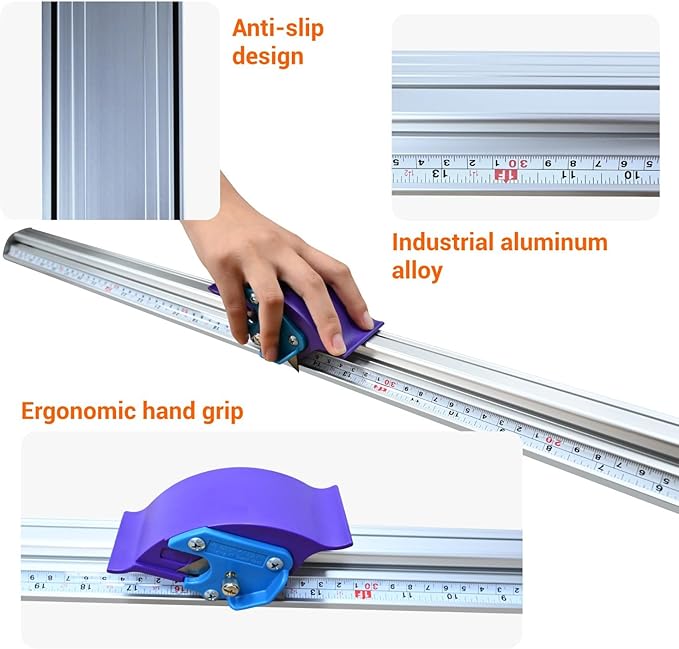 27 1/2" Manual Paper Trimmer with Double Scale Ruler, Precision Sliding Cutter for KT Board, Photo Paper, PVC & PET, Includes 30 Extra Blades