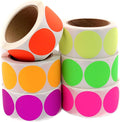ChromaLabel 2 Inch Fluorescent Color Code Label Kit, 6 Rolls of Assorted Colors, 3000 Stickers per Variety Kit