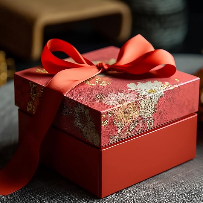 LIUYAXI Red Double Faced Satin Ribbon, 1/4" X Continuous 50 Yards, Thin Ribbons Perfect for Gift Wrapping Wedding Invitation Card Hair Bows Tag Floral Arrangement DIY Craft