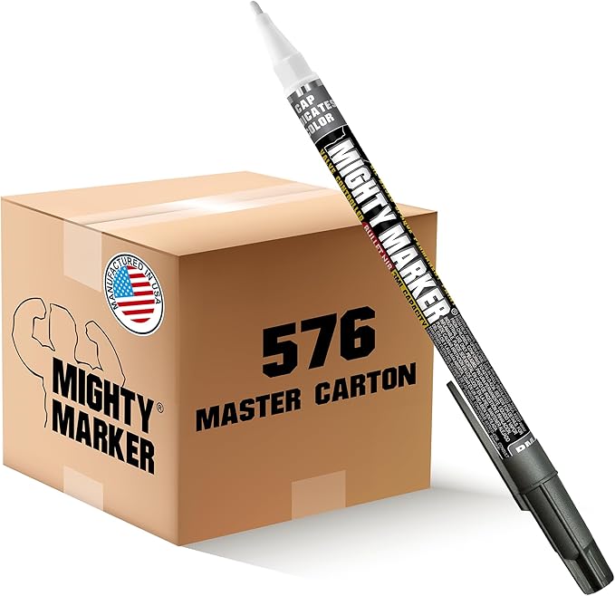 PM-92 Extra Fine Paint Markers, 1.0mm Tip, Xylene Based, Valve Action, Weather Resistant, For Welding Fabrication Electrical, Manufactured in USA, 576PCS/ Master Case (Silver)
