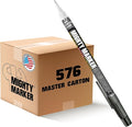 PM-92 Extra Fine Paint Markers, 1.0mm Tip, Xylene Based, Valve Action, Weather Resistant, For Welding Fabrication Electrical, Manufactured in USA, 576PCS/ Master Case (Silver)